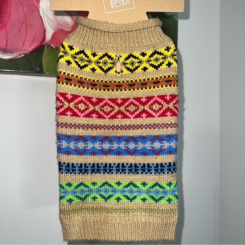 Aztec Pet Sweater Size S or M by Fab Dog Dog Label